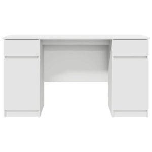 Schreibtisch Weiß mit Schubladen 140 cm