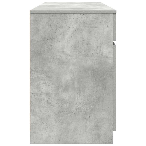 Schreibtisch Betongrau mit Regal 140cm