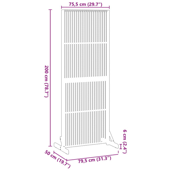 Akazie Sichtschutzwand Braun 200cm