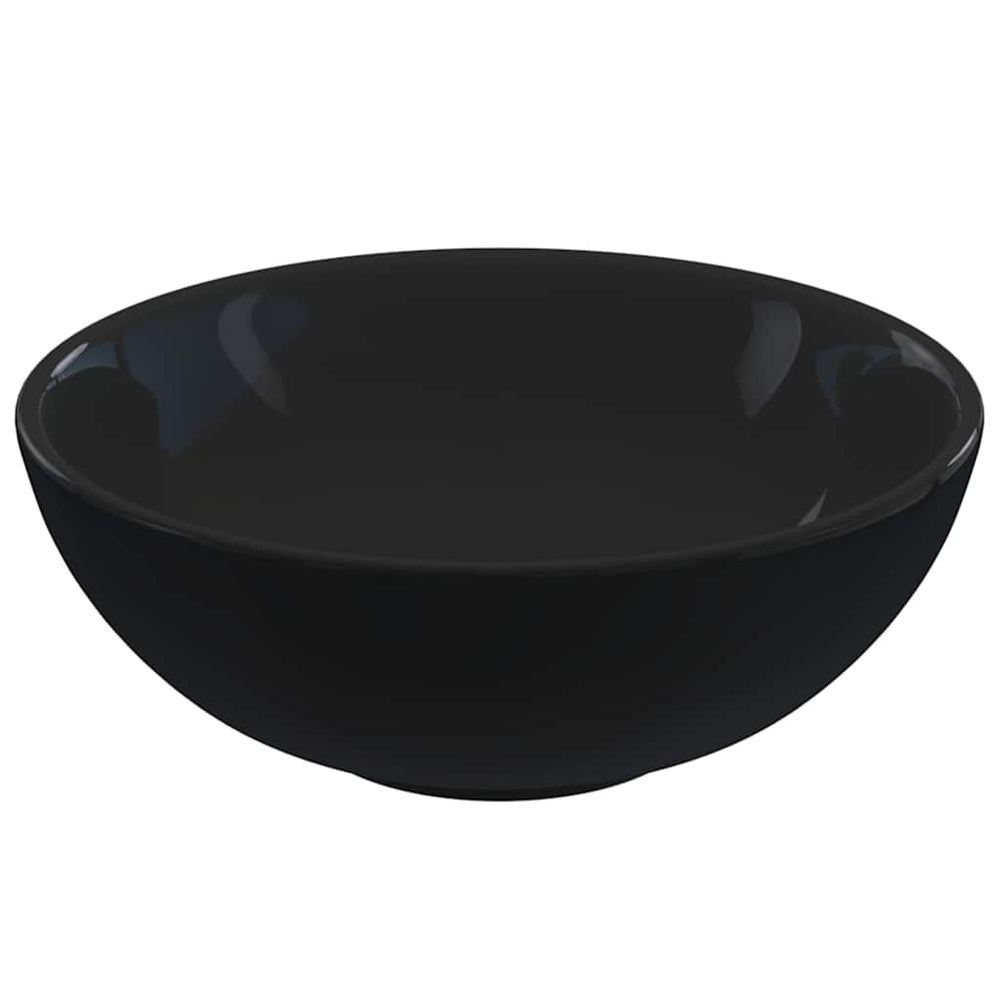 Schwarzes Keramik Waschbecken - Ø28cm