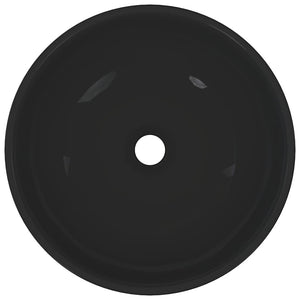 Schwarzes Keramik Waschbecken - Ø28cm