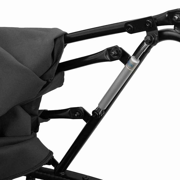 Outdoor-Loungebett mit Dach Schwarz Poly Rattan