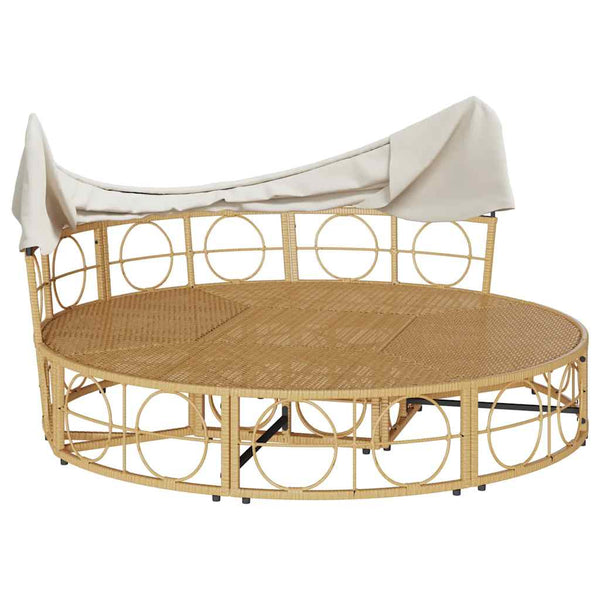 Outdoor Loungebett mit Dach & Kissen