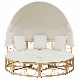 Outdoor Loungebett mit Dach & Kissen