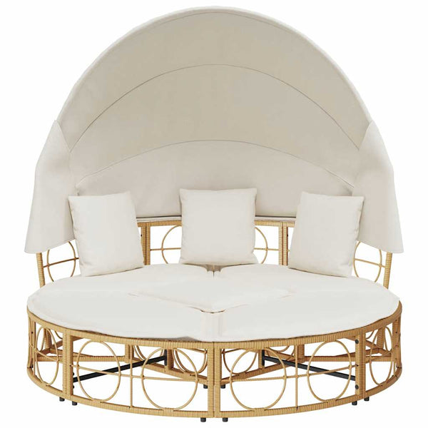 Outdoor Loungebett mit Dach & Kissen
