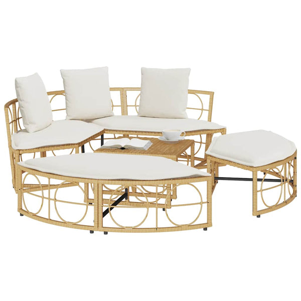 Poly Rattan Outdoor Loungebett