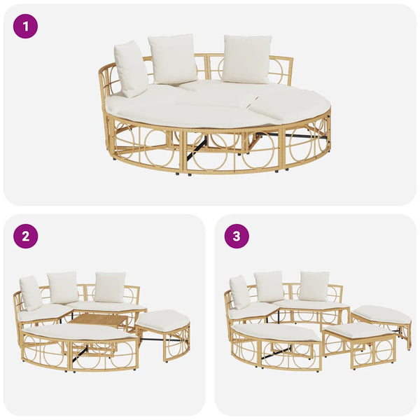 Poly Rattan Outdoor Loungebett