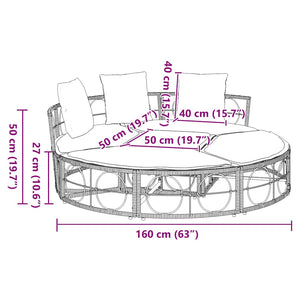 Poly Rattan Outdoor Loungebett