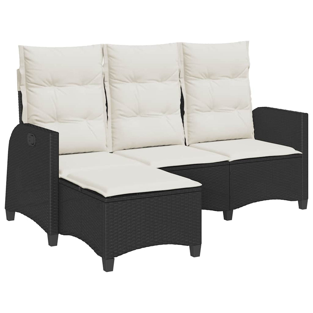 Gartensofa L-Form mit Liegefunktion & Kissen