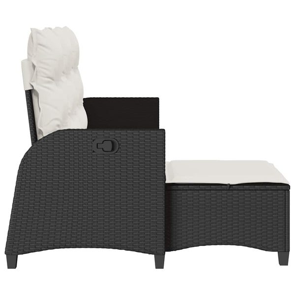 Gartensofa L-Form mit Liegefunktion & Kissen