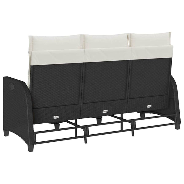 Gartensofa L-Form mit Liegefunktion & Kissen