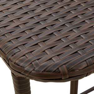 Klappbarer Gartentisch Braun Poly Rattan 90x51cm