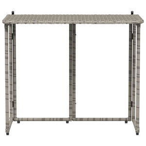 Klappbarer Gartentisch Grau 90x51 cm Poly Rattan