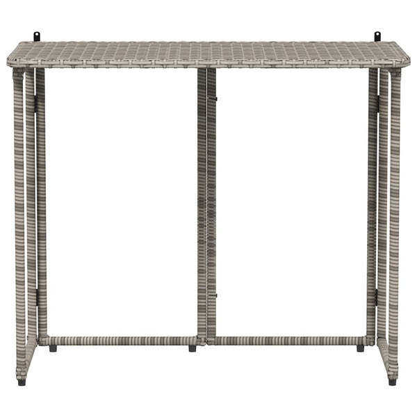 Klappbarer Gartentisch Grau 90x51 cm Poly Rattan