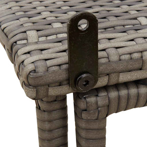 Klappbarer Gartentisch Grau 90x51 cm Poly Rattan