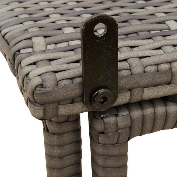 Klappbarer Gartentisch Grau 90x51 cm Poly Rattan