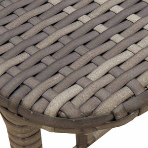 Klappbarer Gartentisch Grau 90x51 cm Poly Rattan
