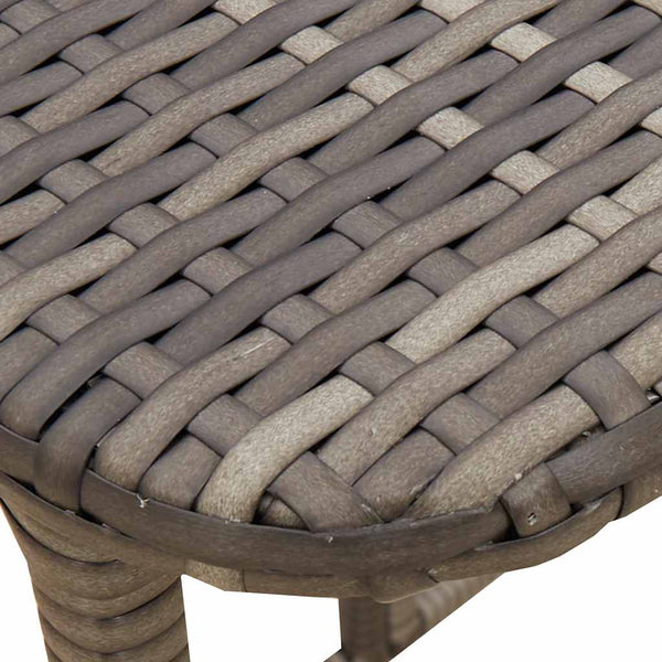 Klappbarer Gartentisch Grau 90x51 cm Poly Rattan