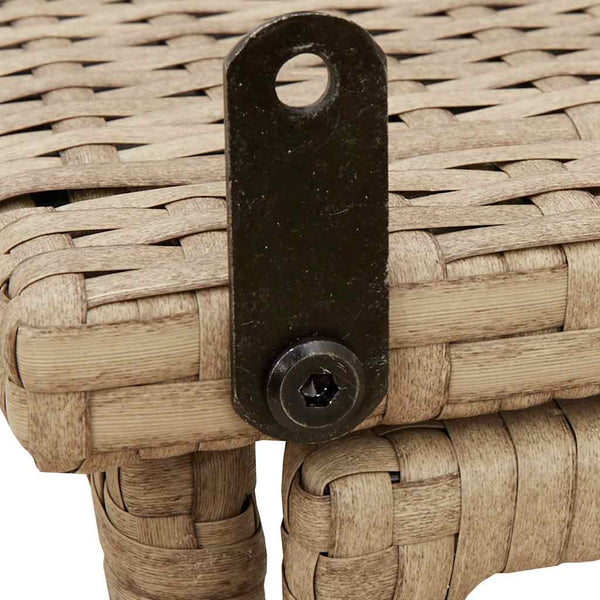 Klappbarer Gartentisch Beige Poly Rattan 90x51 cm