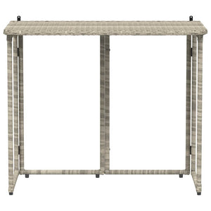 Klappbarer Gartentisch Hellgrau Poly Rattan