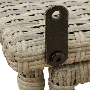 Klappbarer Gartentisch Hellgrau Poly Rattan