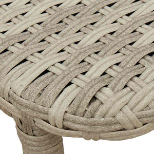 Klappbarer Gartentisch Hellgrau Poly Rattan