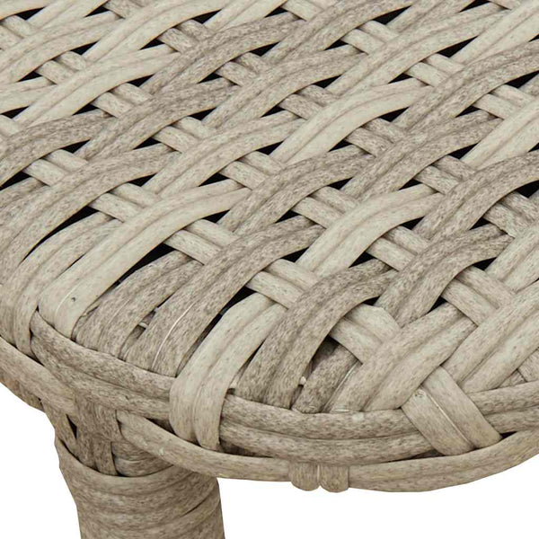 Klappbarer Gartentisch Hellgrau Poly Rattan