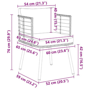 Gartenstuhl Poly Rattan mit Kissen