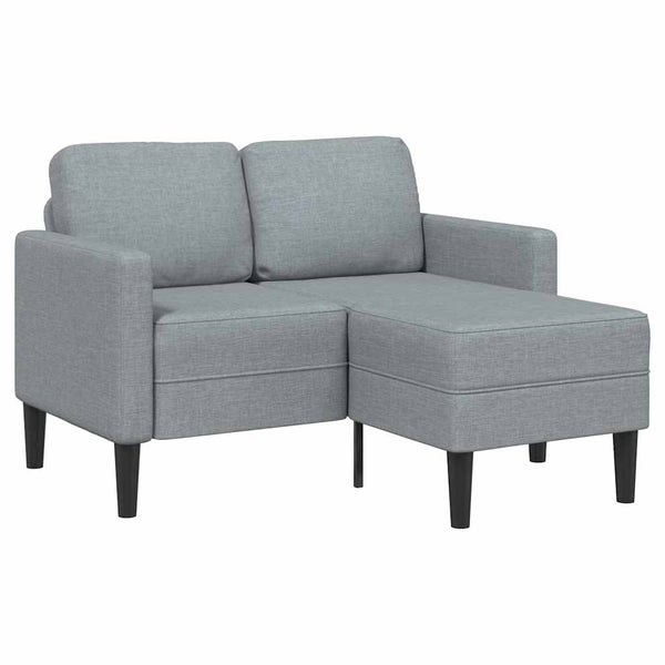 2-Sitzer Sofa mit Chaiselongue Hellgrau