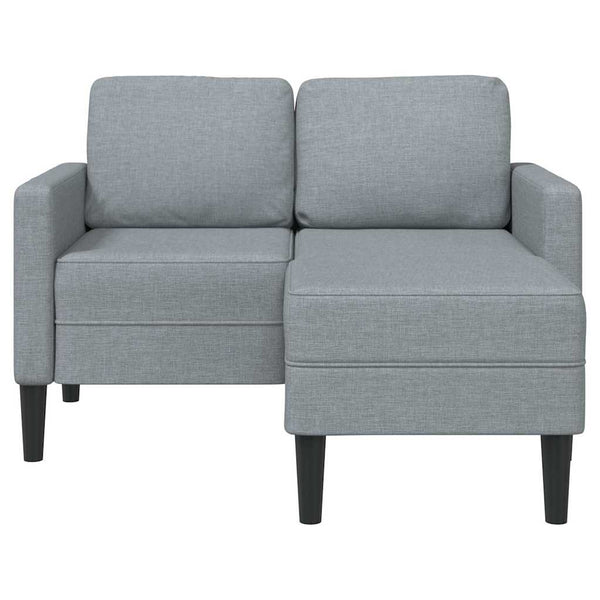 2-Sitzer Sofa mit Chaiselongue Hellgrau