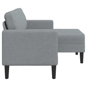 2-Sitzer Sofa mit Chaiselongue Hellgrau