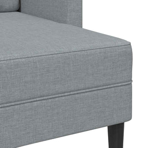 2-Sitzer Sofa mit Chaiselongue Hellgrau
