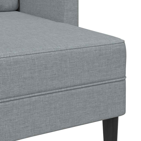 2-Sitzer Sofa mit Chaiselongue Hellgrau