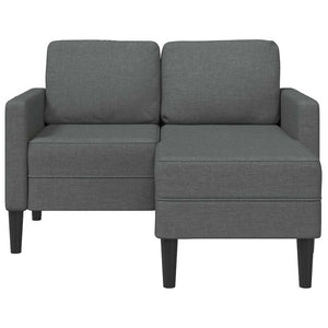 2-Sitzer Sofa mit Chaiselongue Dunkelgrau