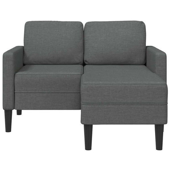 2-Sitzer Sofa mit Chaiselongue Dunkelgrau