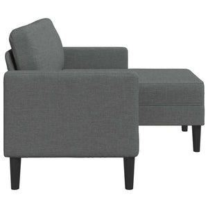 2-Sitzer Sofa mit Chaiselongue Dunkelgrau
