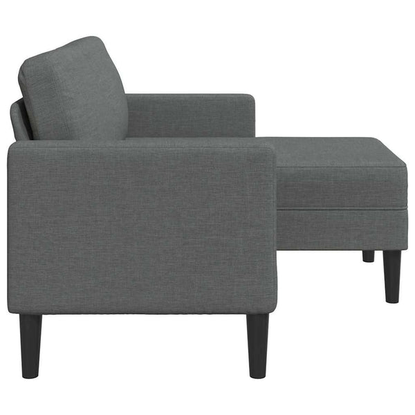 2-Sitzer Sofa mit Chaiselongue Dunkelgrau