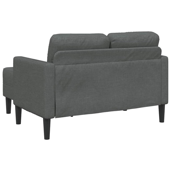 2-Sitzer Sofa mit Chaiselongue Dunkelgrau