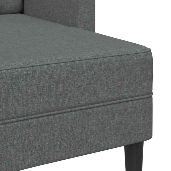 2-Sitzer Sofa mit Chaiselongue Dunkelgrau