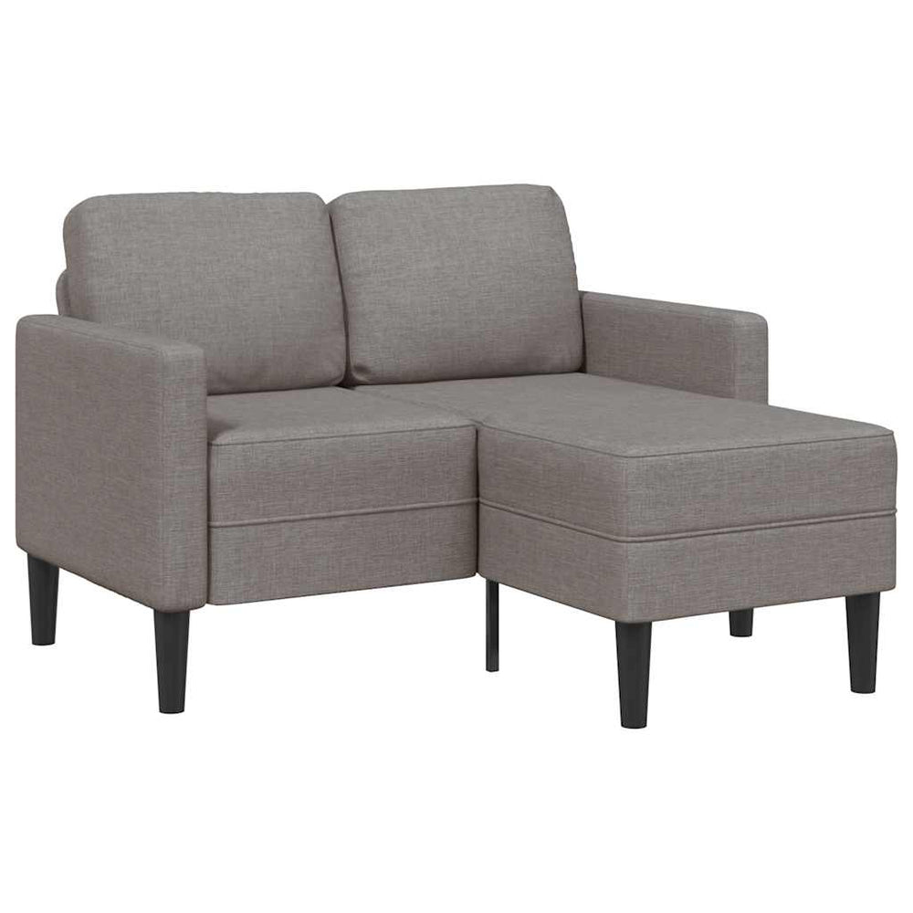 2-Sitzer L-Sofa mit Chaiselongue Taupe