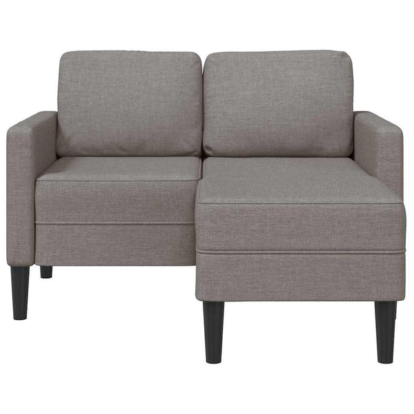 2-Sitzer L-Sofa mit Chaiselongue Taupe