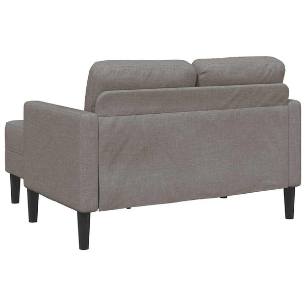 2-Sitzer L-Sofa mit Chaiselongue Taupe