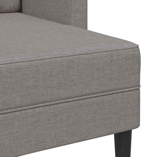 2-Sitzer L-Sofa mit Chaiselongue Taupe