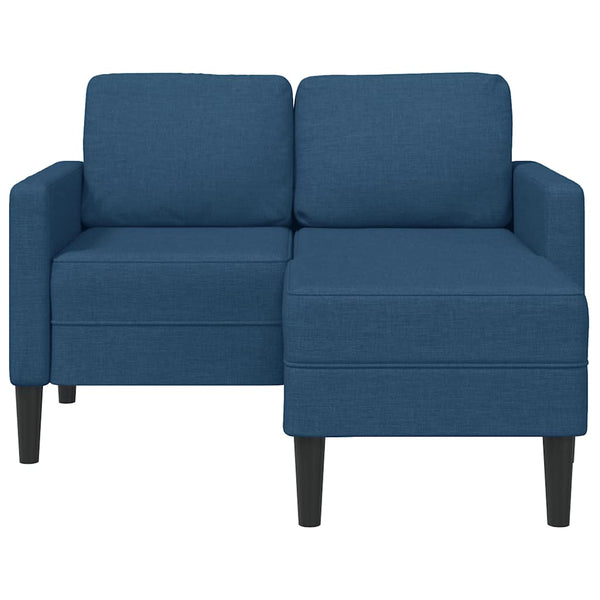 2-Sitzer L-Sofa mit Chaiselongue Blau