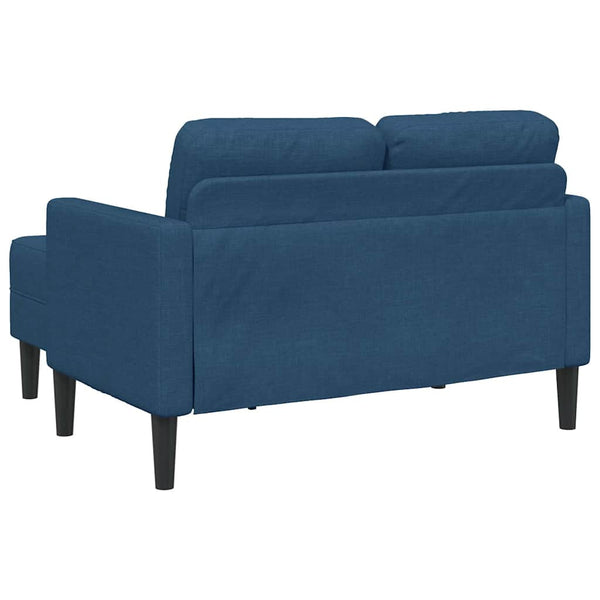 2-Sitzer L-Sofa mit Chaiselongue Blau