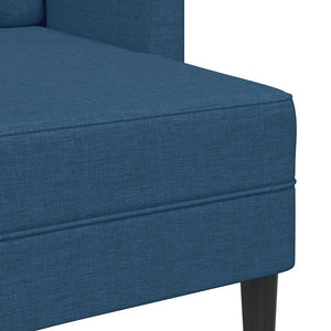 2-Sitzer L-Sofa mit Chaiselongue Blau