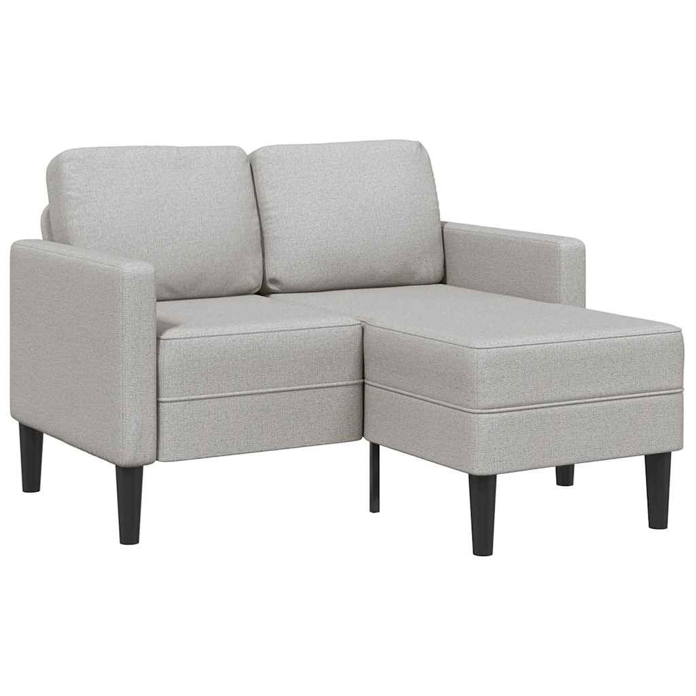 2-Sitzer L-Sofa mit Chaiselongue Wolkengrau