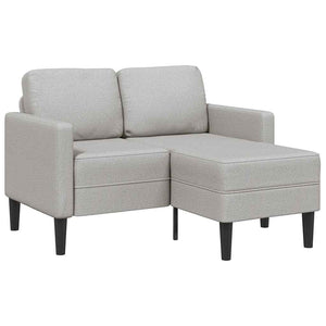 2-Sitzer L-Sofa mit Chaiselongue Wolkengrau