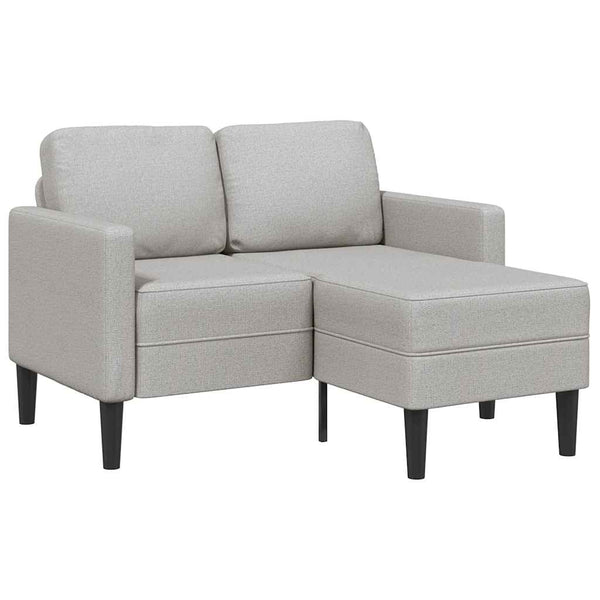 2-Sitzer L-Sofa mit Chaiselongue Wolkengrau