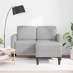 2-Sitzer L-Sofa mit Chaiselongue Wolkengrau